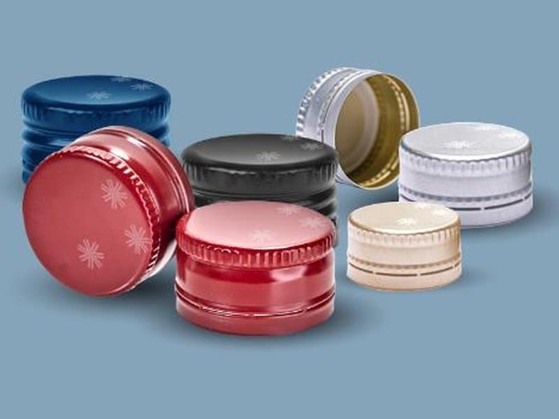 Aluminium ROPP caps and closures in a range of finishes