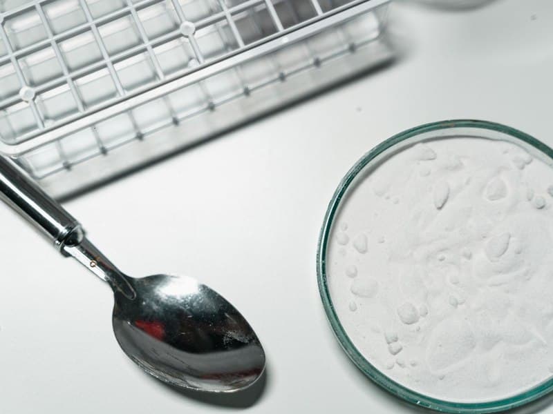 Active pharmaceutical ingredient powder weighed out in a laboratory dish