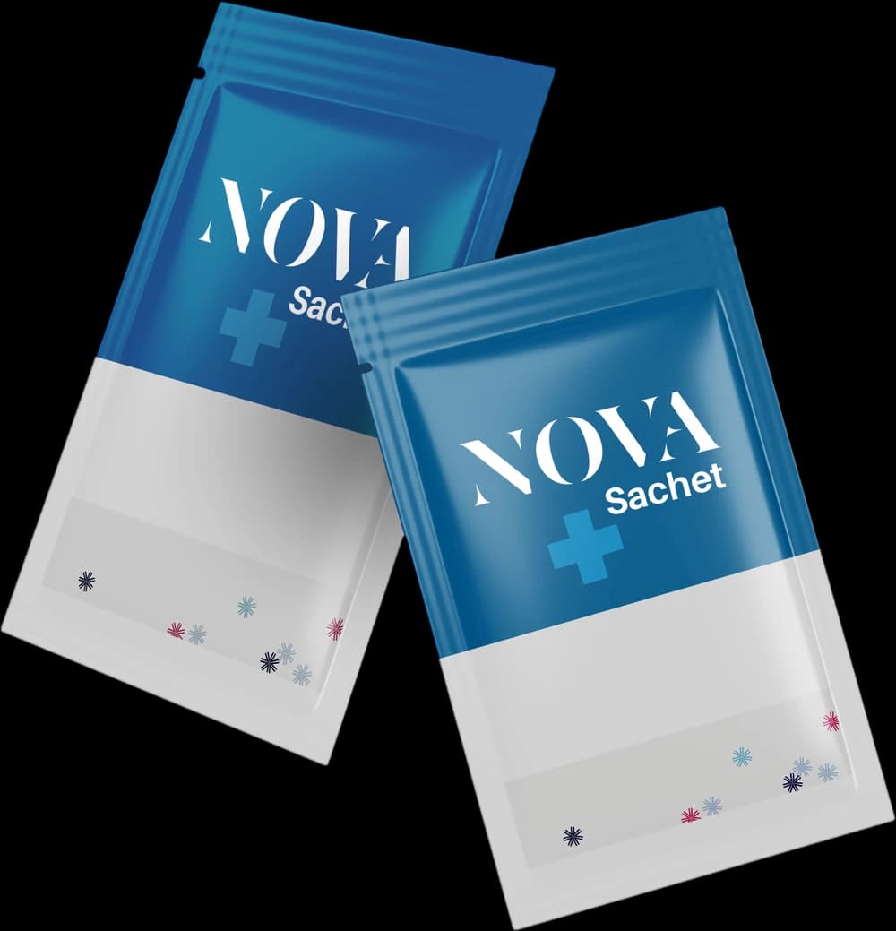 Pharmaceutical barrier laminate sachets