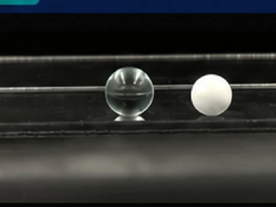 Glass and plastic ball options for non-refillable pourers